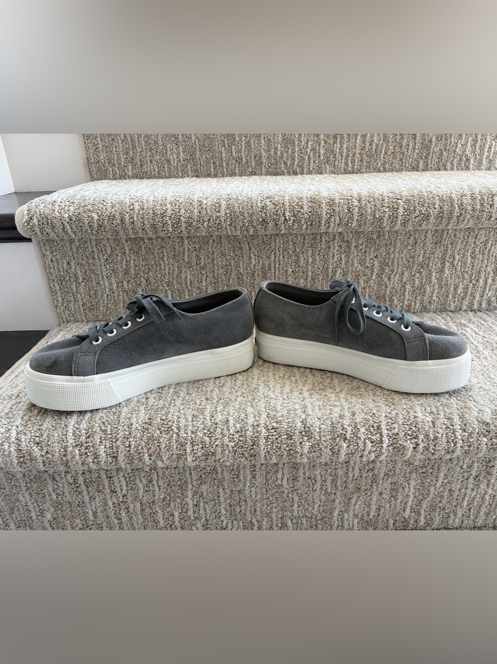 Superga 2750 suede platform low-top sneakers. Women’s size 7.5